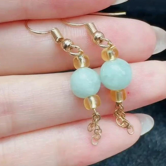 江德洋珠宝AT5129缅甸翡翠A货耳坠（一对）-送礼佳品-01