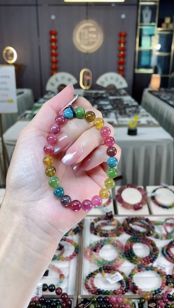 未镶嵌老矿碧玺单圈手串8mm+碧玺hon多样性发货一条