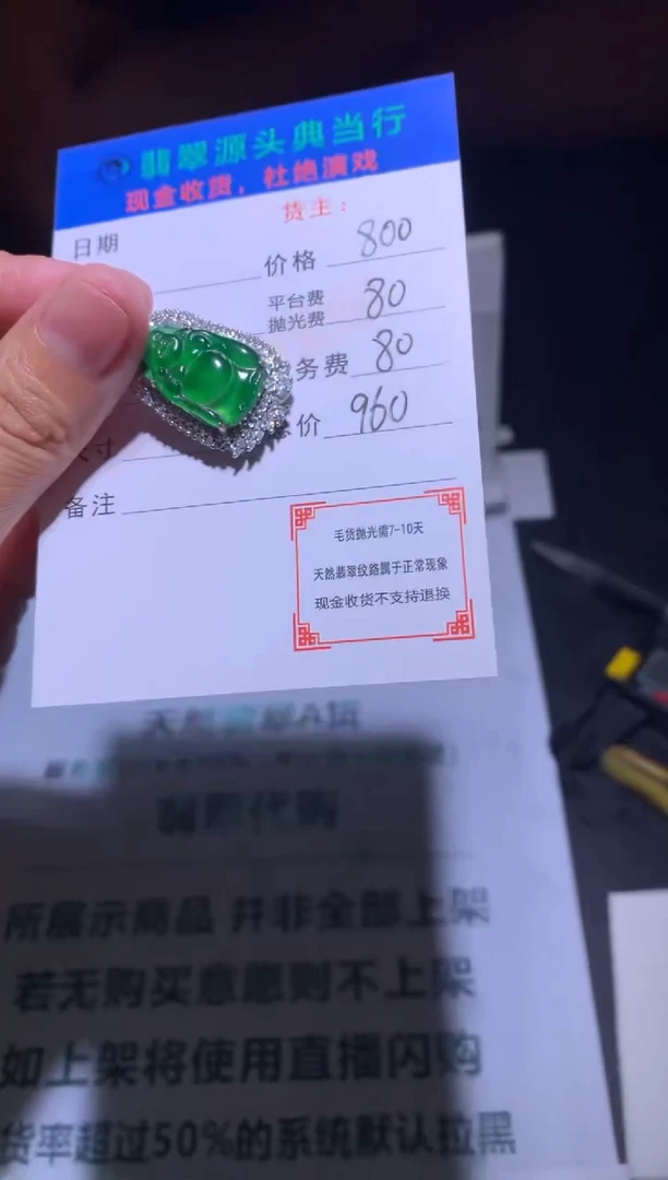 翡翠银S925镶嵌颈饰-净货-多样性发货