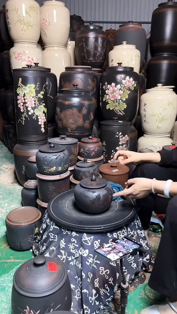 罐瑕疵茶叶罐  389 小苹果荷花