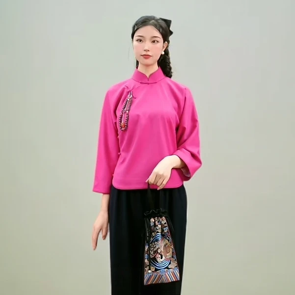 上海鉴界弦音进口羊毛面料新中式高级私人定制上衣