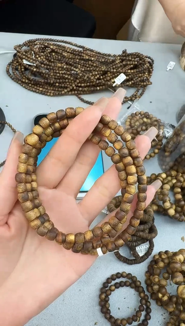 沉香手串0614陆河鼓珠多圈多样性发一