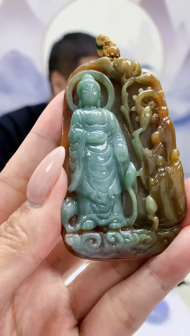 定制翡翠未镶嵌4898MM-毛货挂件158