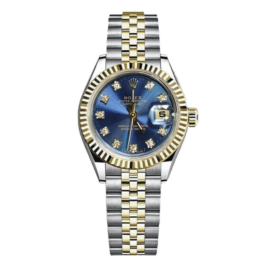 99新 Rolex/劳力士 日志系列69173/26mm/蓝盘原钻/自动机械/单表