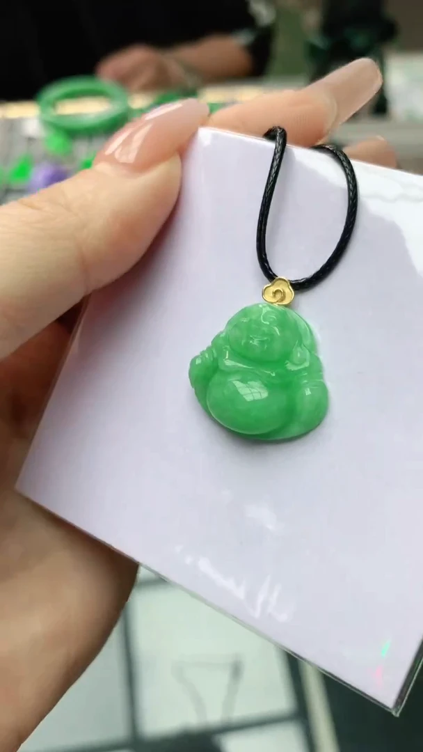 【闪购商品】翡翠颈饰18K金镶嵌赠礼盒证书