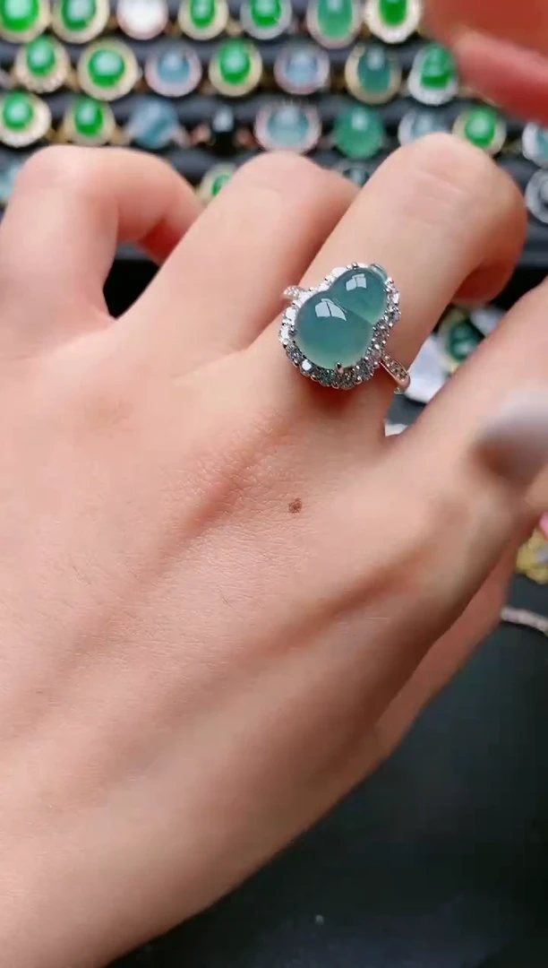 【闪购商品】翡翠戒指银S925镶嵌111111