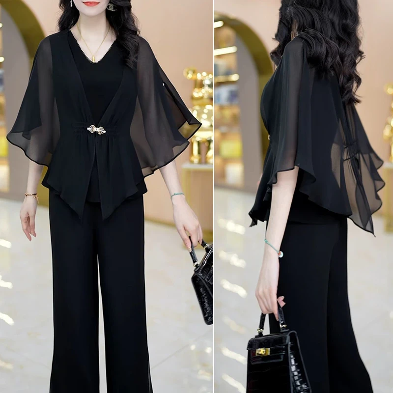 拉夏贝尔轻奢小众高级感女装职业套装2025夏季贵夫人时尚洋气两件