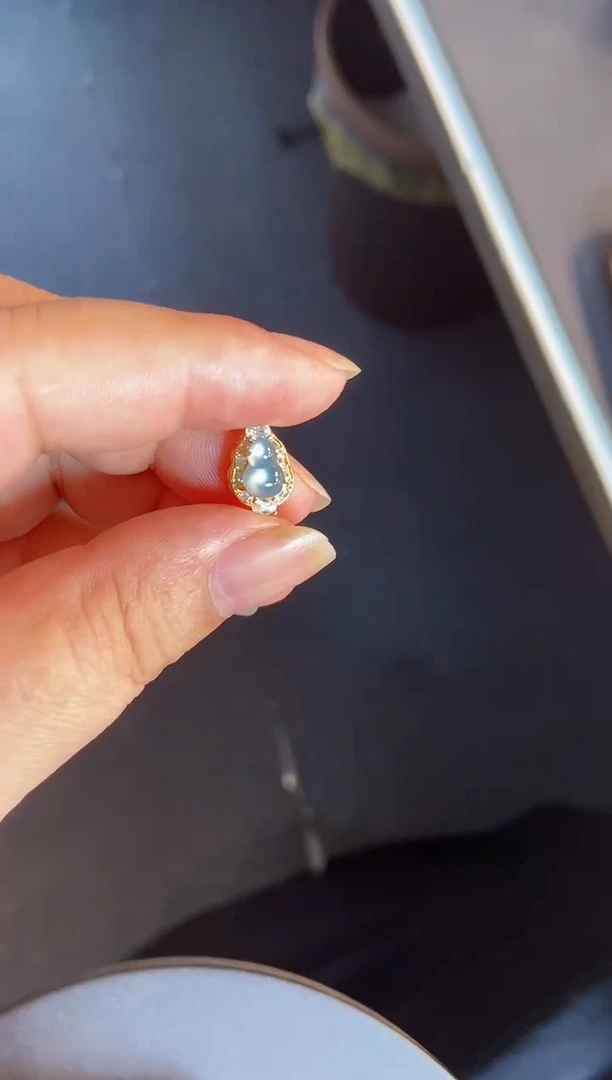 吊坠(不含链)银S925镶嵌翡翠1