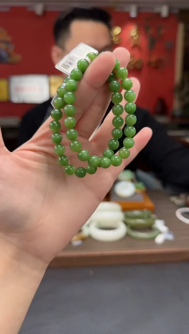 【闪购商品】和田玉手串未镶嵌碧玉猫单圈手串 多样性发货拍一发一