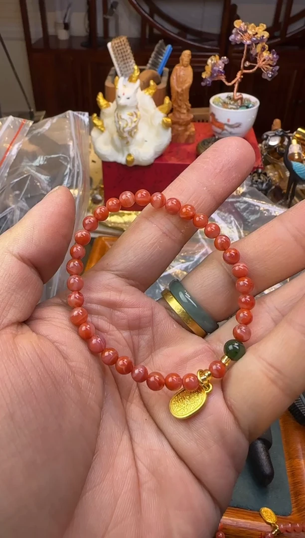 【闪购商品】南红玛瑙手串未镶嵌南红单圈5mm招财纳福款