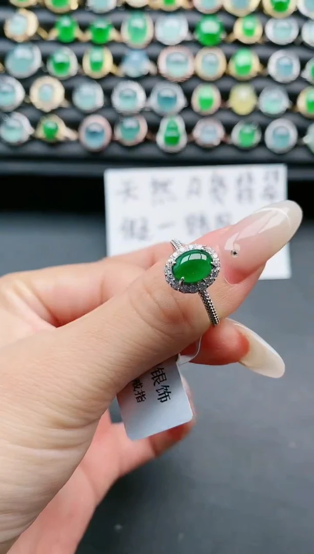 【闪购商品】翡翠戒指银S925镶嵌11111111