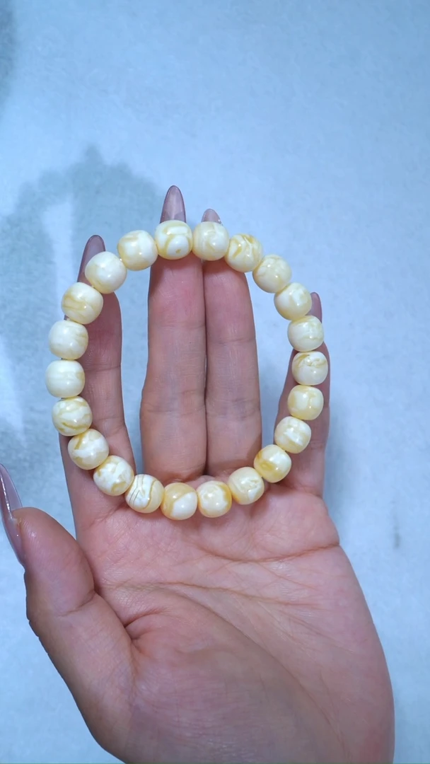 【闪购商品】蜜蜡手链未镶嵌典藏级10mm瓷白浓蜡超高桩