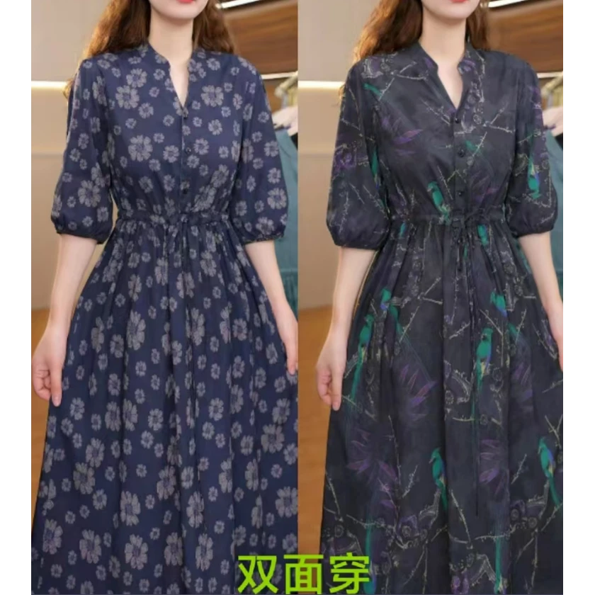 7227-29新款女士双面穿连衣裙