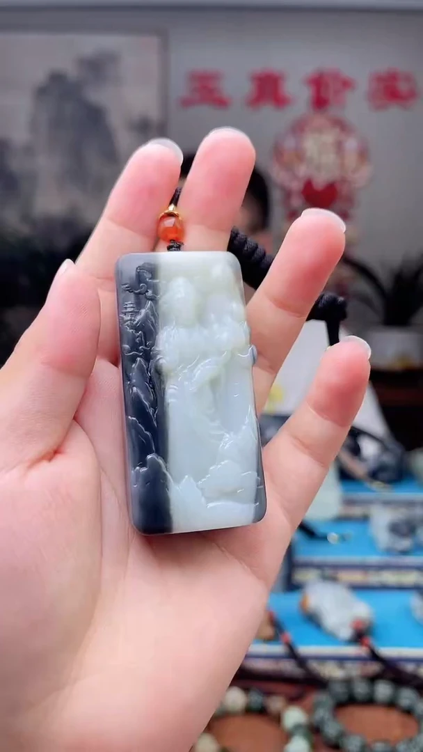 和田玉未镶嵌挂件1