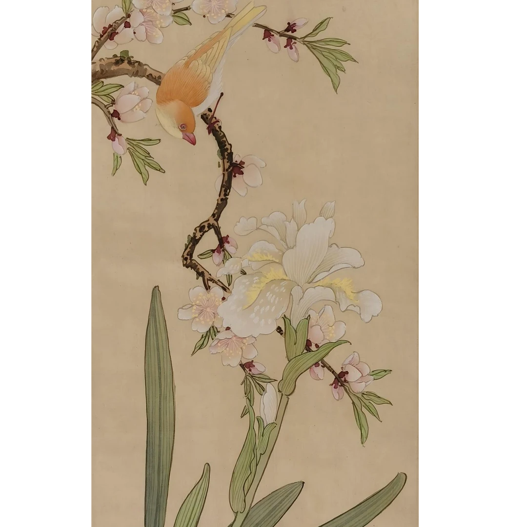 【辽拍】V250709-2-238《花鸟》(0.6平尺)纸本镜片