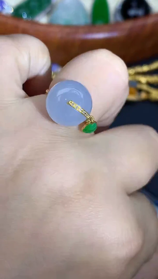 18K金镶嵌戒指翡翠408-中国好珍宝