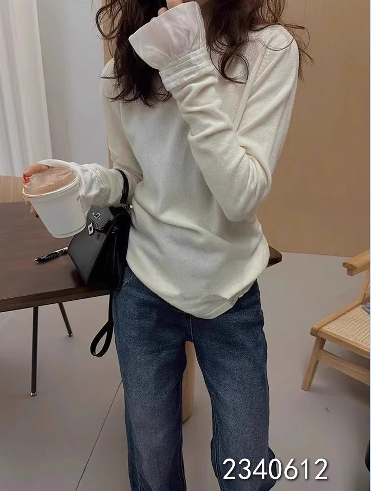 小妳XiaoNi———（春秋款拼接针织衫2340612）