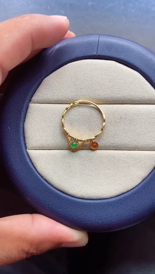 翡翠18K金镶嵌吊坠(不含链)噗**?11111111