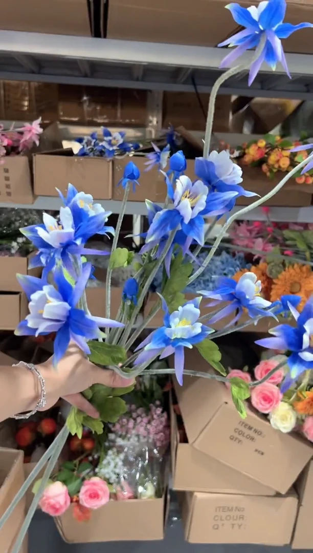 2枝蓝色漏斗花花
