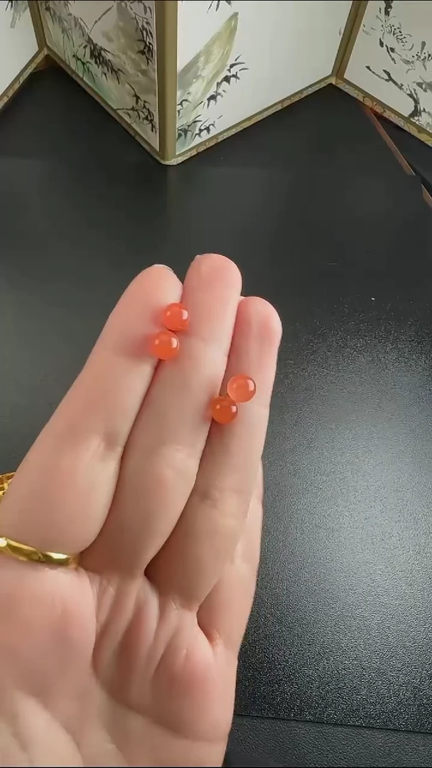 【闪购商品】南红玛瑙耳饰银S925镶嵌WY0213005多样性发一