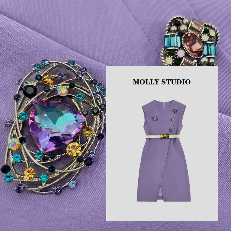 【气质女主】Molly 百搭时尚高腰显瘦 连衣裙 M2025136