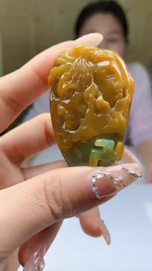 【闪购商品】定制翡翠未镶嵌4902ty-毛货挂件215