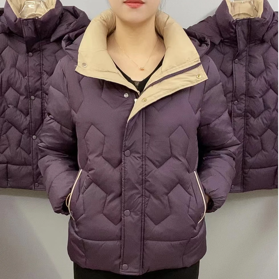 新款棉服帽可拆卸D20加厚保暖中老年妈妈装时尚百搭休闲棉服外套