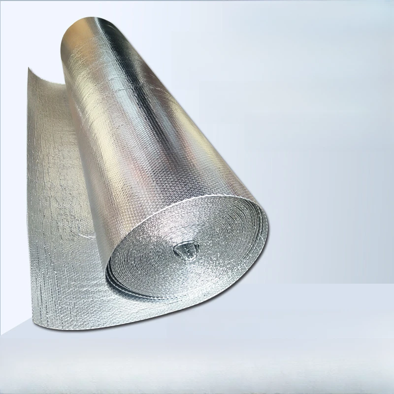 新款双面铝箔气泡膜屋顶隔热膜钢结构大棚彩钢阳光房楼顶保温防