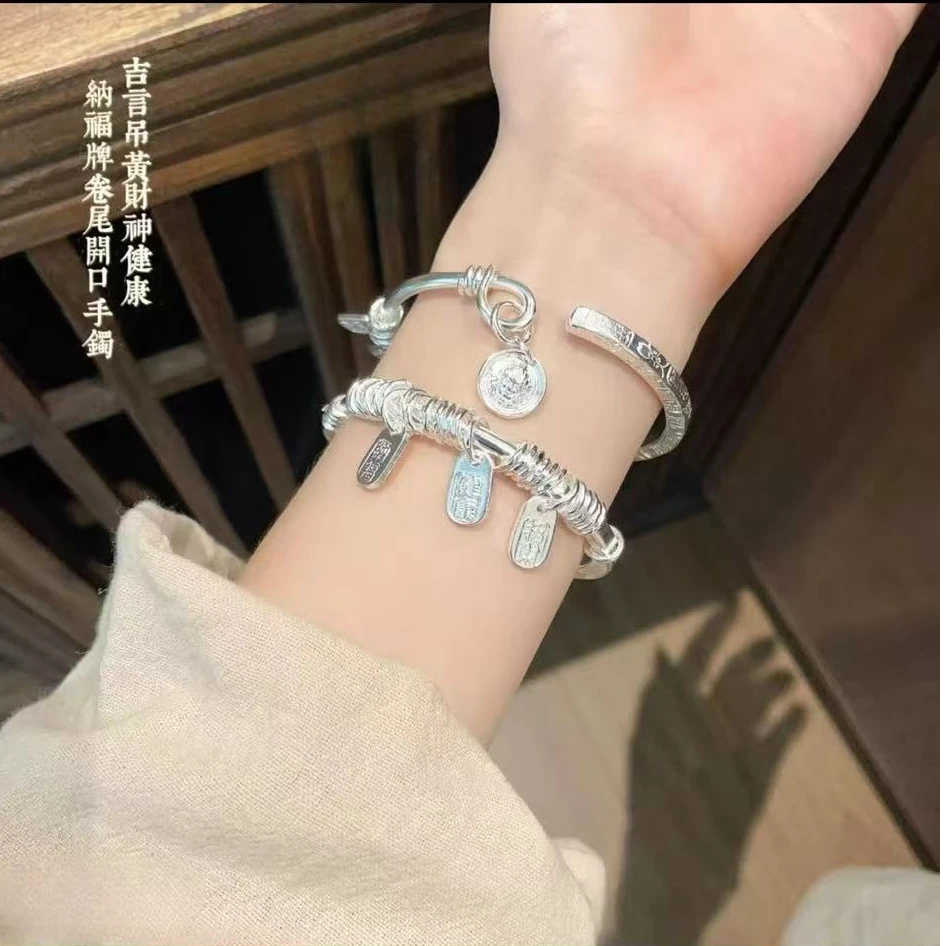 足银手镯 安安【下单链接】足银手镯手链孤品清货