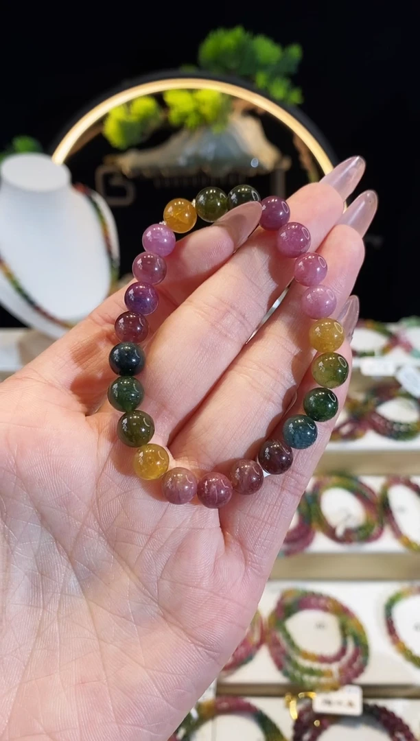【闪购商品】碧玺手链未镶嵌 G2412素圈颜色微差