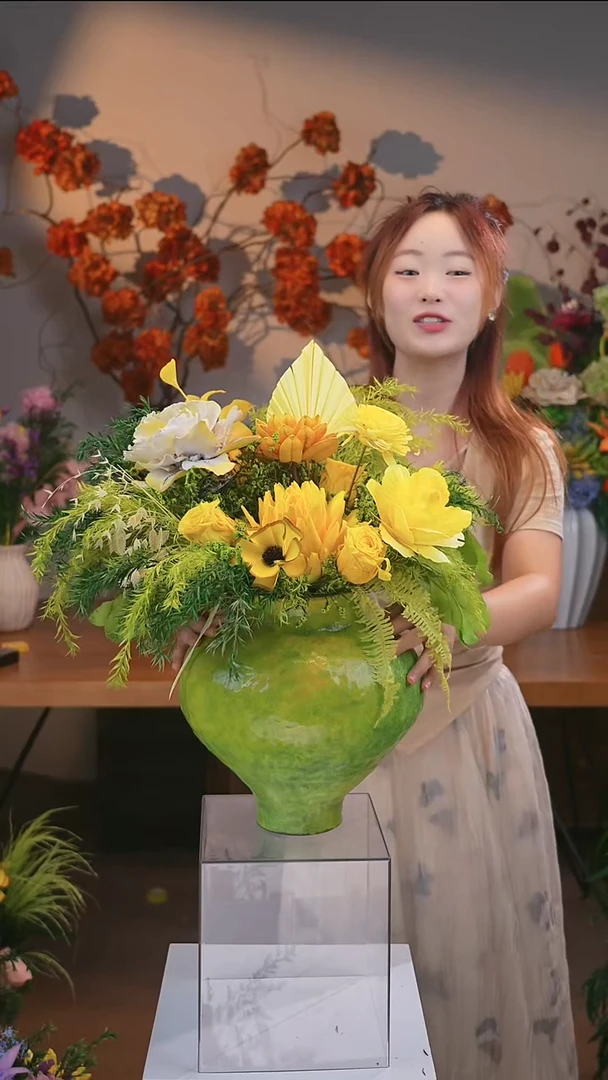 图片款式：单花束+花瓶