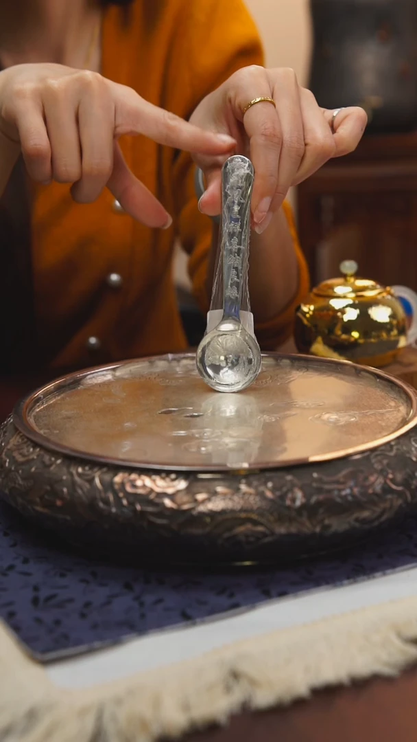 古悦足银999泡茶壶