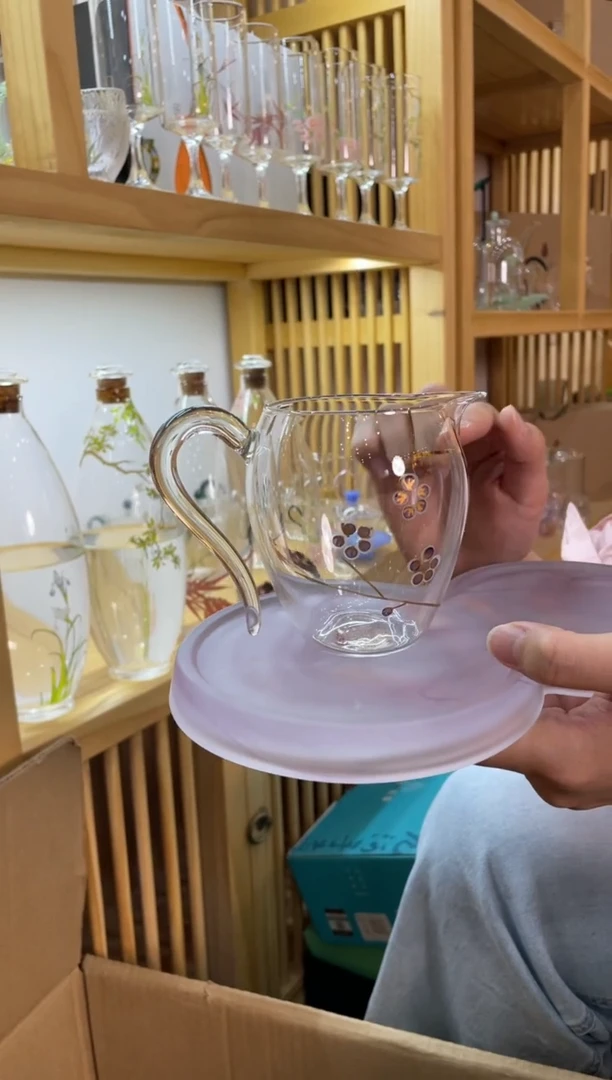 手绘雕刻梅花公杯啊