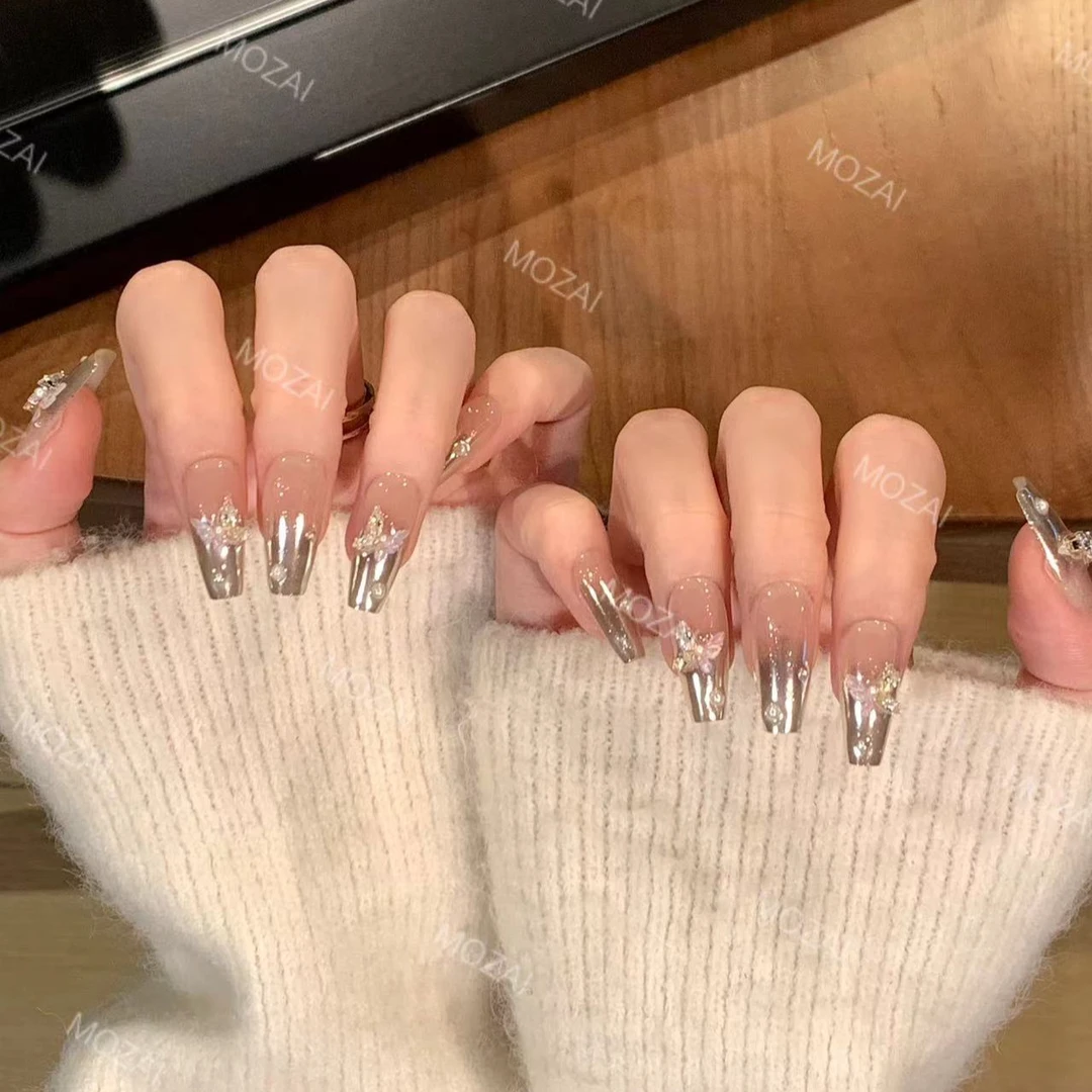 茉哉KK【摩登米兰】纯手工定制美甲可拆卸穿戴甲A2486