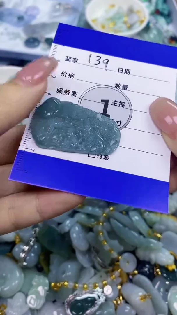 翡翠银S925镶嵌颈饰天然翡翠吊坠！