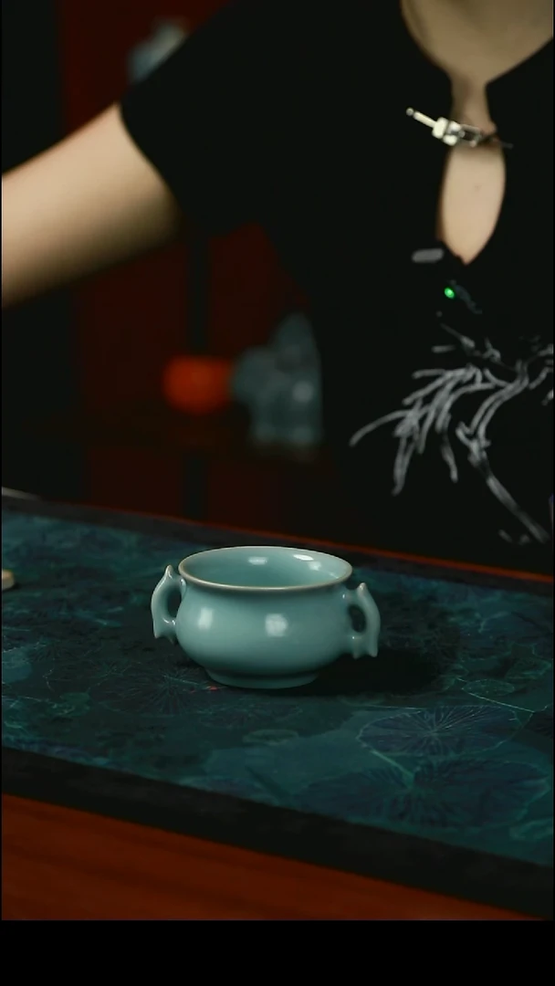 双耳杯 仿古 支钉  不开片 一级品