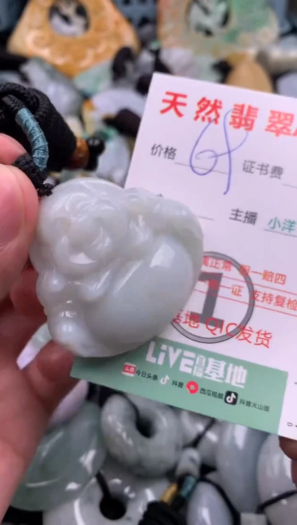 翡翠未镶嵌吊坠(不含链)1