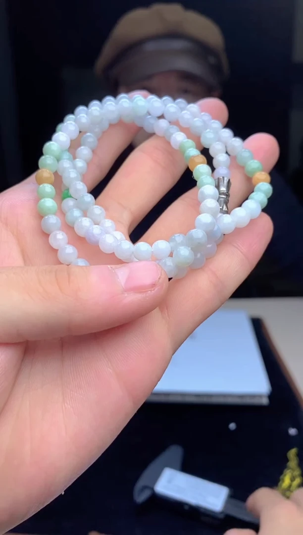 未镶嵌手链翡翠天然缅甸珠串拍一发一