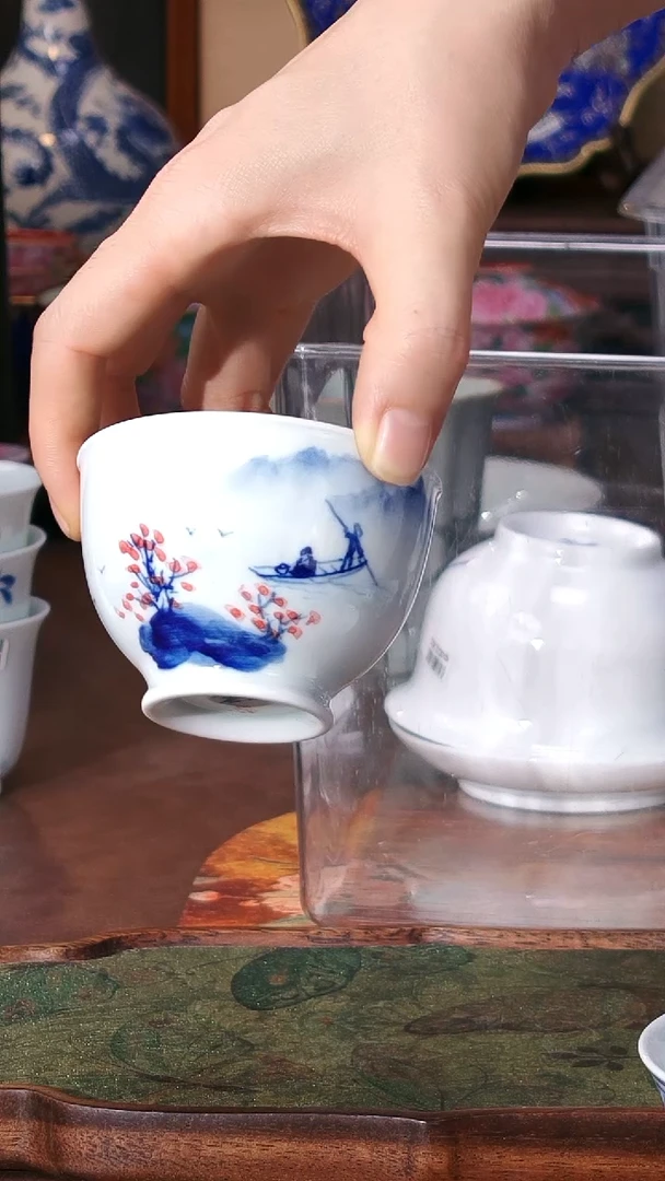 景德镇纯手手绘（有瑕无瑕默认有瑕）无礼盒