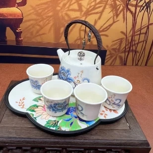 国色天香KZH0022一壶四杯+吸水茶盘