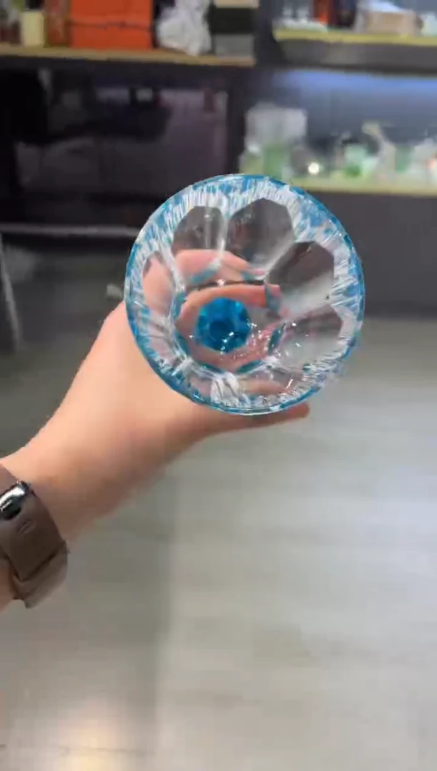 直播间活动单只k9红酒杯冰蓝色