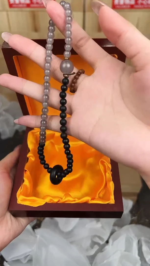 万家文玩阁黑檀双圈链接@@SP040