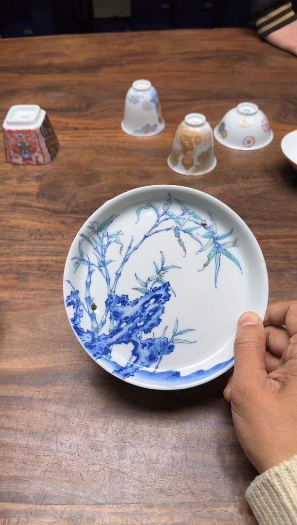 可*预售一儒堂 斗彩竹石蜗牛壶承 “福利”