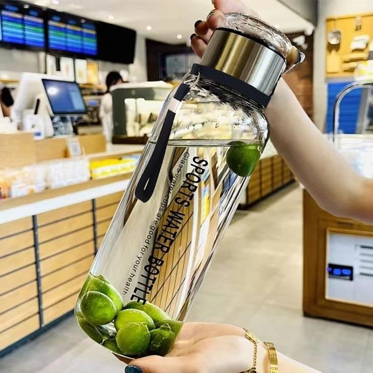 {送杯套}水壶太空杯泡茶大容量玻璃杯泡茶杯防摔防滑提环款水杯