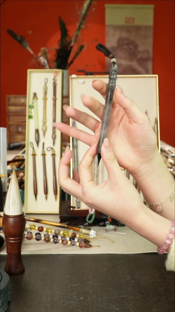 11号闪孤品高货毛笔链接 清水试笔 蘸墨不退