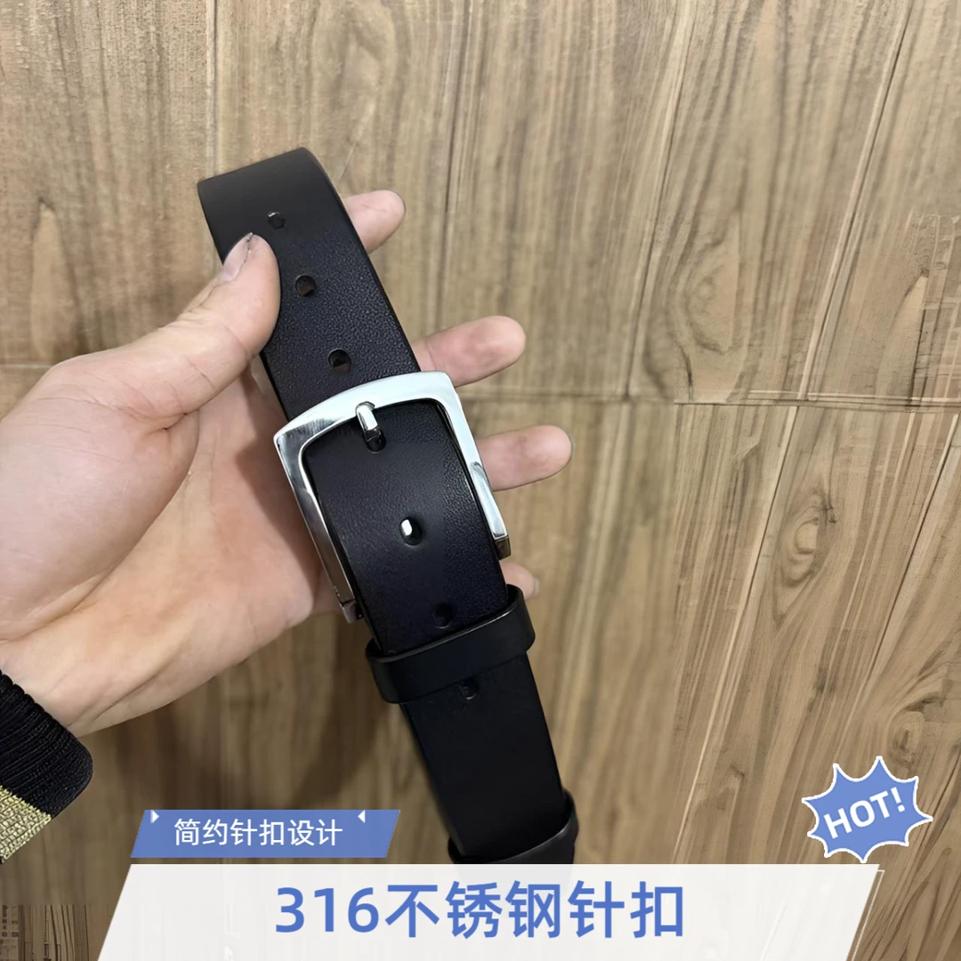牛匠37 纯手工皮带 6代316不锈钢针扣  纯牛皮腰带真皮商务百搭