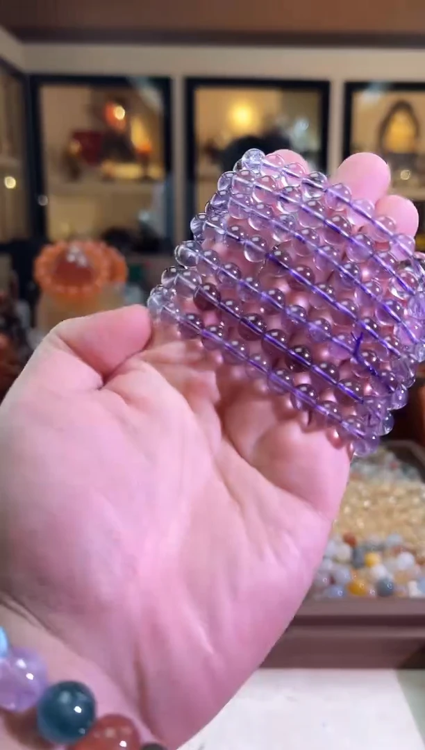 未镶嵌手链水晶8mm+巴西紫水（多样性发一）