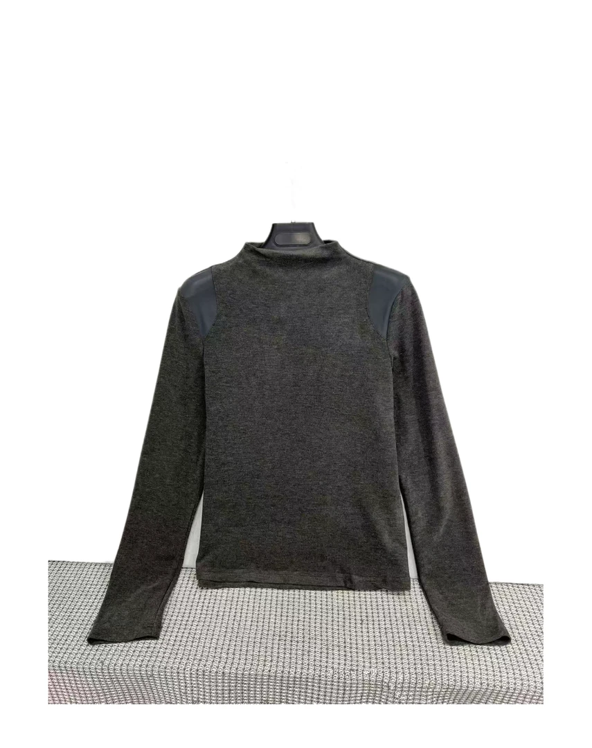 D  3833  肩膀装饰  纯色  时尚  百搭  休闲  T恤