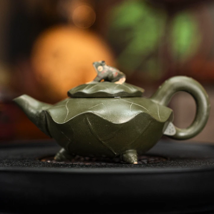 8035宜兴紫砂手工制作夏趣莲子壶紫砂壶