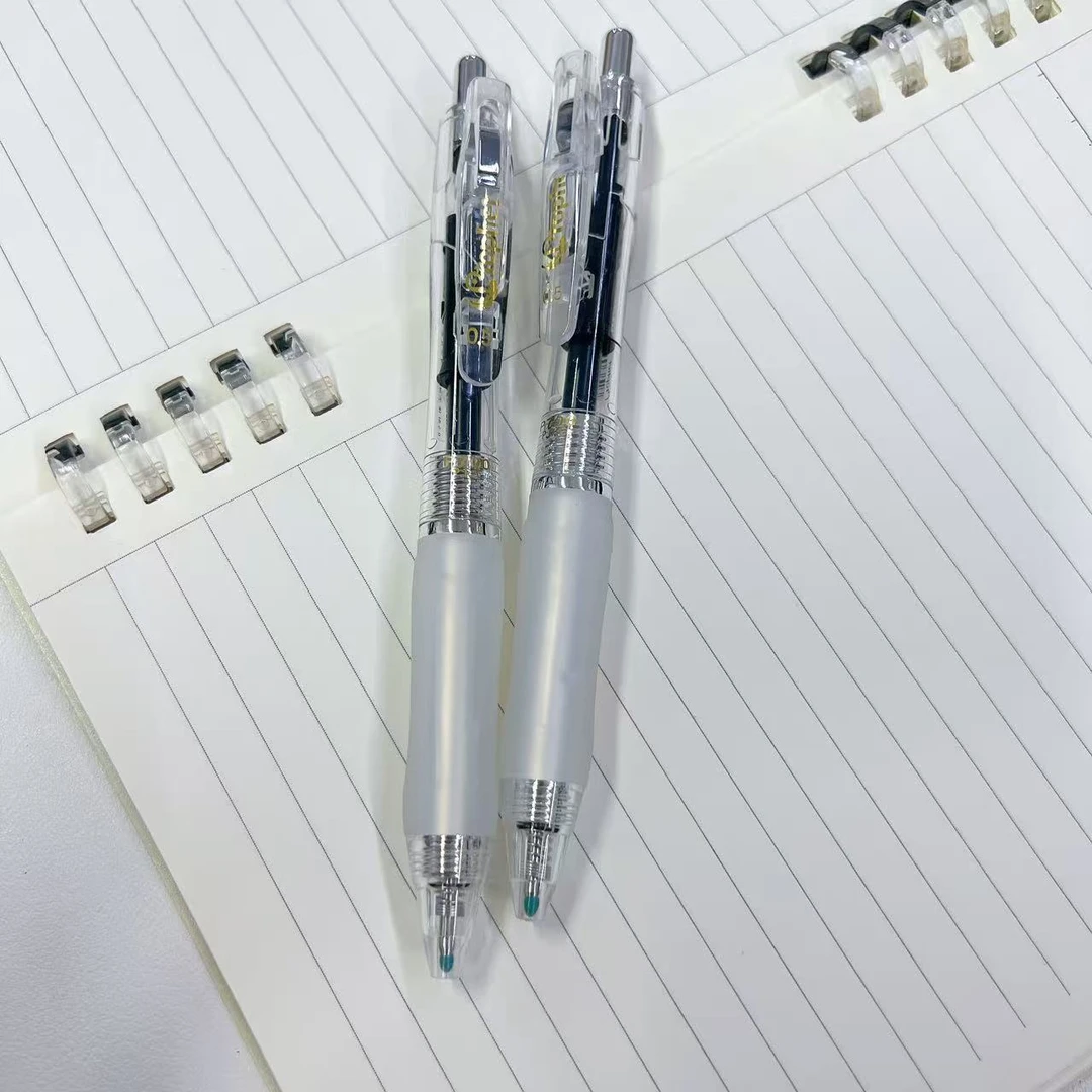 【黑墨-2支】D03鸭先知金羽毛按动中性笔,掉封蜡不售后